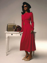 Athîral 2pcs Women Plain Red Color Long Sleeve Single-Breasted Top And Long Skirt Casual Set Valentine's Day